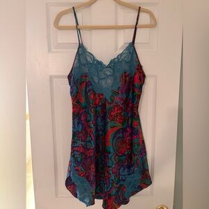 Victoria's Secret Multicolor Paisley Lace Cami
